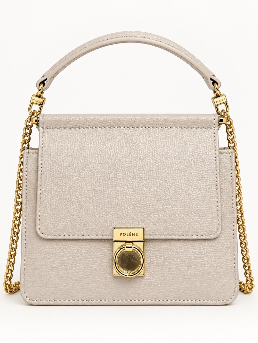 Polène - Sept Mini Leather Crossbody with Gold Hardware